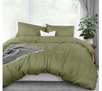 Utopia Bedding Duvet Cover Queen Size - 3 Piece with Zipper Closure - 1 Comforter Cover 90X90 Inches & 2 Pillow Shams 20X26 Inches (Olive) Comforter Not Included