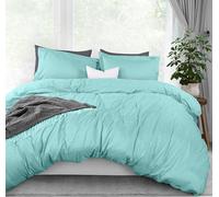 Utopia Bedding Duvet Cover Queen Size Set - 1 Duvet Cover with 2 Pillow Shams - 3 Pieces Comforter Cover with Zipper Closure - Ultra Soft Brushed Microfiber, 90 X 90 Inches (Queen, Spa Blue)