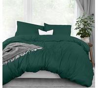 Utopia Bedding Duvet Cover Queen Size Set - 1 Duvet Cover with 2 Pillow Shams - 3 Pieces Comforter Cover with Zipper Closure - Ultra Soft Brushed Microfiber, 90 X 90 Inches (Queen, Emerald)
