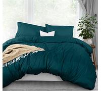 Utopia Bedding Duvet Cover Queen Size Set - 1 Duvet Cover with 2 Pillow Shams - 3 Pieces Comforter Cover with Zipper Closure - Ultra Soft Brushed Microfiber, 90 X 90 Inches (Queen, Teal)