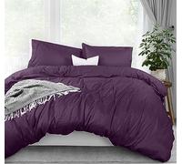 Utopia Bedding Duvet Cover Queen Size Set - 1 Duvet Cover with 2 Pillow Shams - 3 Pieces Comforter Cover with Zipper Closure - Ultra Soft Brushed Microfiber, 90 X 90 Inches (Queen, Purple)