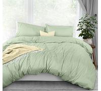 Utopia Bedding Duvet Cover Queen Size Set - 1 with 2 Pillow Shams 3 Pieces Comforter Zipper Closure Ultra Soft Brushed Microfiber, 90 X Inches (Queen, Sage)