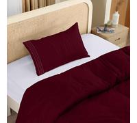 Utopia Bedding Duvet Cover - Single Duvet Cover Set with Embroidered Pillowcase - Soft Microfibre Polyester Bedding (Burgundy)