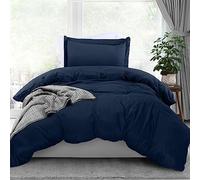 Utopia Bedding Duvet Cover Twin Size - 2 Piece with Zipper Closure - 1 Comforter Cover 68X90 Inches & 1 Pillow Sham 20X26 Inches (Navy) Comforter Not Included