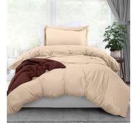 Utopia Bedding Duvet Cover Twin Size Set - 1 Duvet Cover with 1 Pillow Sham - 2 Pieces Comforter Cover with Zipper Closure - Ultra Soft Brushed Microfiber, 68 X 90 Inches (Twin/Twin XL, Beige)