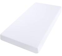 Utopia Bedding Fitted Cot Bed Sheet 70 x 140 cm, White - Deep Pocket 6 inch (15 cm) - OEKO-TEX Certified - Soft Brushed Polyester Microfibre Fabric - Shrinkage and Fade Resistant - Bottom Sheet