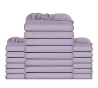 Utopia Bedding Fitted Sheet Bulk Pack of 20 Pieces - Double, Lavender - Deep Pocket - Easy Care Soft Brushed Microfibre Fabric - Shrinkage and Fade Resistant - Bottom Sheet