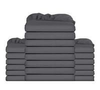Utopia Bedding Fitted Sheet Bulk Pack of 20 Pieces - King, Grey - Deep Pocket - Easy Care Soft Brushed Microfibre Fabric - Shrinkage and Fade Resistant - Bottom Sheet