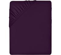 Utopia Bedding Fitted Sheet Double, Purple - Deep Pocket 14 inch (35 cm) - Easy Care - Soft Brushed Microfibre Fabric - Shrinkage and Fade Resistant - Bottom Sheet