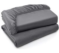 Utopia Bedding Fitted Sheet - Pack of 2 Bottom Sheets - Soft Brushed Microfiber - Deep Pockets, Shrinkage & Fade Resistant - Easy Care (Full, Grey)