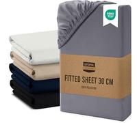 Utopia Bedding Fitted Sheet Single, Grey - Deep Pocket 30cm Bottom Sheet - Easy Care - Soft Brushed Microfibre Fabric - Shrinkage and Fade Resistant