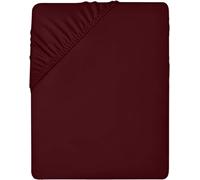 Utopia Bedding Fitted Sheet Super King, Burgundy - Deep Pocket 14 inch (35 cm) - Easy Care - OEKO-TEX Certified - Soft Brushed Microfibre Fabric - Shrinkage and Fade Resistant - Bottom Sheet