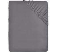 Utopia Bedding Fitted Sheet Super King, Grey - Deep Pocket 14 inch (35 cm) - Easy Care - Soft Brushed Microfibre Fabric - Shrinkage and Fade Resistant - Bottom Sheet