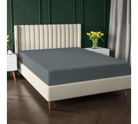 Utopia Bedding Fitted Sheet Super King, Grey - Deep Pocket 30cm Bottom Sheet - Easy Care - Soft Brushed Microfibre Fabric - Shrinkage and Fade Resistant