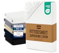 Utopia Bedding Fitted Sheet Super King, White