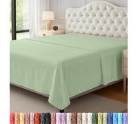 Utopia Bedding Flat Sheet, 1 Pack, Queen Size, Soft Brushed Microfiber Fabric, Shrinkage and Fade Resistant, Easy Care, Light Green (Sage)