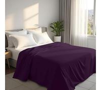 Utopia Bedding - Flat Sheet Double - Easy Care Soft Brushed Polyester - Microfiber Fabric - Wrinkle, Shrinkage, and Fade Resistant - Purple