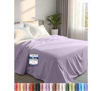 Utopia Bedding - Flat Sheet Double Size - OEKO-TEX Certified - Easy Care Soft Brushed Polyester - Microfiber Fabric - Wrinkle, Shrinkage, and Fade Resistant - Lavender