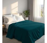 Utopia Bedding - Flat Sheet Double Size - OEKO-TEX Certified - Easy Care Soft Brushed Polyester - Microfiber Fabric - Wrinkle, Shrinkage, and Fade Resistant - Teal