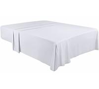 Utopia Bedding - Flat Sheet King Size (Bulk Pack of 16) - Easy Care Soft Brushed Polyester - Microfiber Fabric - Wrinkle, Shrinkage, and Fade Resistant - White