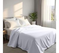 Utopia Bedding - Flat Sheet Super King Size - OEKO-TEX Certified - Easy Care Soft Brushed Polyester - Microfiber Fabric - Wrinkle, Shrinkage, and Fade Resistant - White