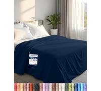 Utopia Bedding - Flat Sheet Super King Size - OEKO-TEX Certified - Easy Care Soft Brushed Polyester - Microfiber Fabric - Wrinkle, Shrinkage, and Fade Resistant - Navy