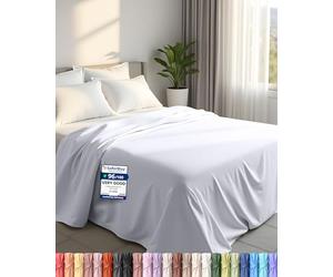 Utopia Bedding - Flat Sheet Super King Size - OEKO-TEX Certified - Easy Care Soft Brushed Polyester - Microfiber Fabric - Wrinkle, Shrinkage, and Fade Resistant - White