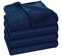 Utopia Bedding Fleece Blanket Throw Size (130 x 150 cm) Navy 300GSM Luxury Bed Throws Fuzzy Soft Microfiber Blanket for Sofa