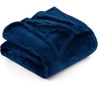 Utopia Bedding Fleece Full Blanket, Soft, Cosy 300 GSM Fluffy Blankets For Sofas, Bed, Couches [Navy, 228x213 cm]