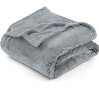 Utopia Bedding Fleece King Blanket, Soft, Cosy 300 GSM Fluffy Blankets For Sofas, Bed, Couches [Ash Grey, 259x228 cm]