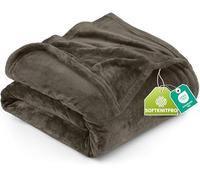 Utopia Bedding Fleece King Blanket, Soft, Cosy 300 GSM Fluffy Blankets For Sofas, Bed, Couches [Brown, 259x228 cm]