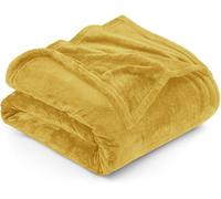 Utopia Bedding Fleece King Blanket, Soft, Cosy 300 GSM Fluffy Blankets For Sofas, Bed, Couches [Gold, 259x228 cm]