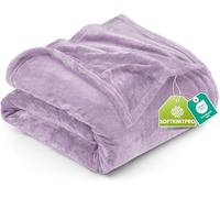 Utopia Bedding Fleece Queen Blanket, Soft, Cosy 300 GSM Fluffy Blankets For Sofas, Bed, Couches [Lilac, 228x228 cm]