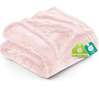 Utopia Bedding Fleece Queen Blanket, Soft, Cosy 300 GSM Fluffy Blankets For Sofas, Bed, Couches [Pink, 228x228 cm]