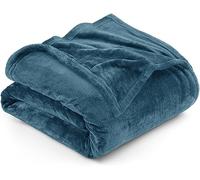 Utopia Bedding Fleece Queen Blanket, Soft, Cosy 300 GSM Fluffy Blankets For Sofas, Bed, Couches [Stone Blue, 228x228 cm]