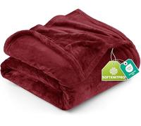 Utopia Bedding Fleece Throw Blanket, Soft, Cosy 300 GSM Fluffy Blankets and Throws For Sofas, Bed, Couches [Burgundy, 152x127 cm]