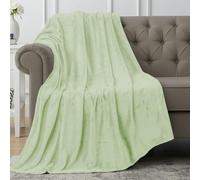 Utopia Bedding Fleece Throw Blanket 127x152cm - Soft Warm Lightweight Breathable Small Versatile Luxury Decorative Throws For Sofa, Bed, Chair & Settees - Cosy Home Gift For Adults, Sage Green