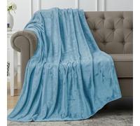 Utopia Bedding Fleece Throw Blanket, Soft, Cosy 300 GSM Fluffy Blankets and Throws For Sofas, Bed, Couches [Washed Blue, 152x127 cm]