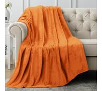 Utopia Bedding Fleece Throw Blanket, Soft, Cosy 300 GSM Fluffy Blankets and Throws For Sofas, Bed, Couches [Burnt Orange, 152x127 cm]