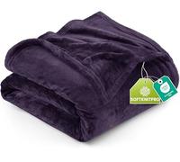 Utopia Bedding Fleece Throw Blanket, Soft, Cosy 300 GSM Fluffy Blankets and Throws For Sofas, Bed, Couches [Purple, 152x127 cm]