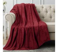 Utopia Bedding Fleece Throw Blanket, Soft, Cosy 300 GSM Fluffy Blankets and Throws For Sofas, Bed, Couches [Burgundy, 152x127 cm]