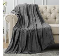 Utopia Bedding Fleece Throw Blanket, Soft, Cosy 300 GSM Fluffy Blankets and Throws For Sofas, Bed, Couches [Grey, 177x127 cm]
