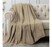 Utopia Bedding Fleece Throw Blanket, Soft, Cosy 300 GSM Fluffy Blankets and Throws For Sofas, Bed, Couches [Camel, 152x127 cm]