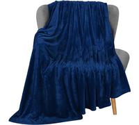 Utopia Bedding Fleece Throw Blanket, Soft, Cosy 300 GSM Fluffy Blankets and Throws For Sofas, Bed, Couches [Navy, 152x127 cm]