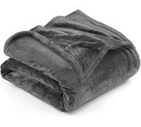 Utopia Bedding Fleece Throw Blanket, Soft, Cosy 300 GSM Fluffy Blankets and Throws For Sofas, Bed, Couches [Grey, 228x213 cm]