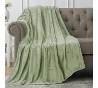 Utopia Bedding Fleece Throw Blanket, Soft, Cosy 300 GSM Fluffy Blankets and Throws For Sofas, Bed, Couches [Sage Green, 152x127 cm]