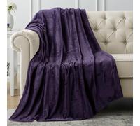 Utopia Bedding Fleece Throw Blanket, Soft, Cosy 300 GSM Fluffy Blankets and Throws For Sofas, Bed, Couches [Purple, 152x127 cm]