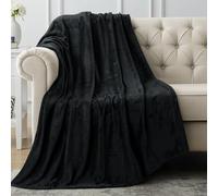 Utopia Bedding Fleece Throw Blanket, Soft, Cosy 300 GSM Fluffy Blankets and Throws For Sofas, Bed, Couches [Black, 152x127 cm]