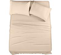 Utopia Bedding 4pc Microfiber Bed Sheet Set (Beige, Full)