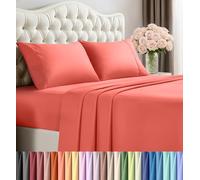 Utopia Bedding Full Bed Sheets Set - 4 Piece Bedding - Brushed Microfiber - Shrinkage and Fade Resistant - Easy Care (Full, Coral)